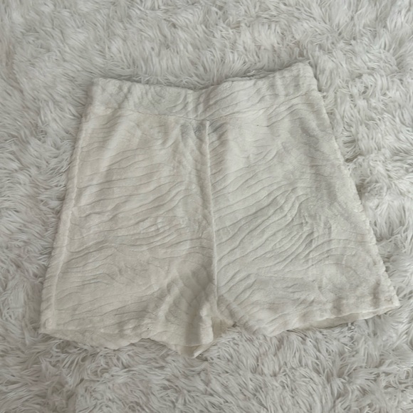 Not Ready To Go Terry Booty Shorts White - Picture 2 of 3